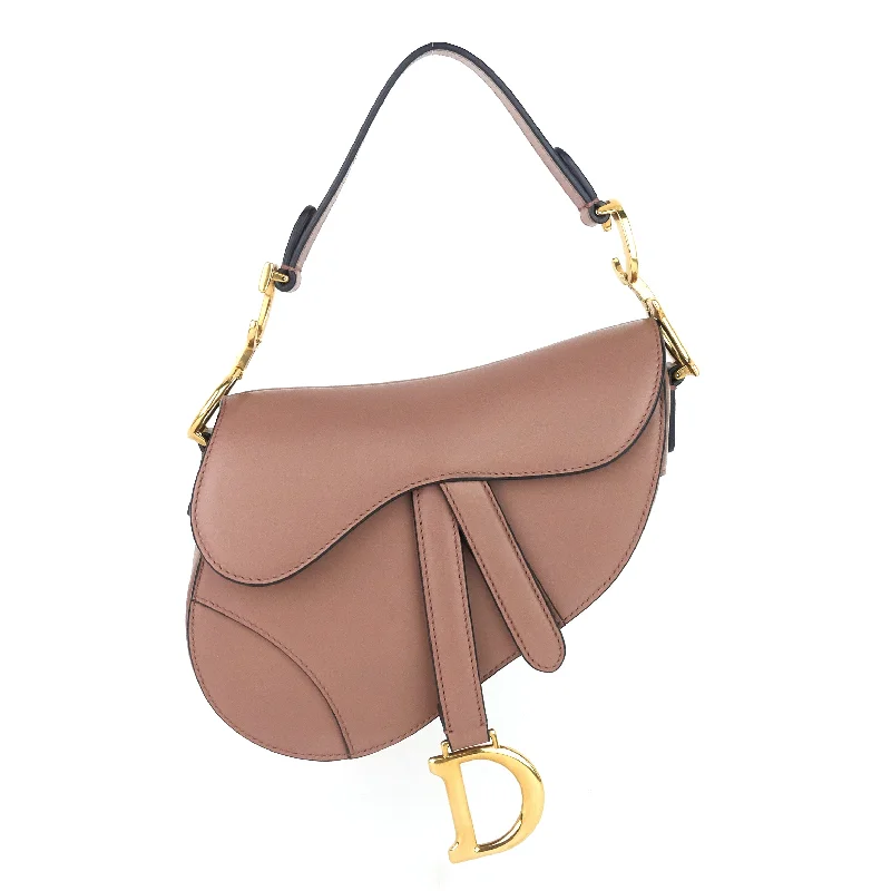 Christian Dior bags with a side - pocket for holding a water bottleMini Leather Saddle Bag