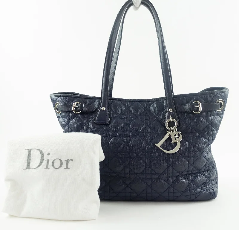 Christian Dior Saddle bags with a studded trim for a bold lookPanarea Cannage Quilt Coated Canvas Medium Bag