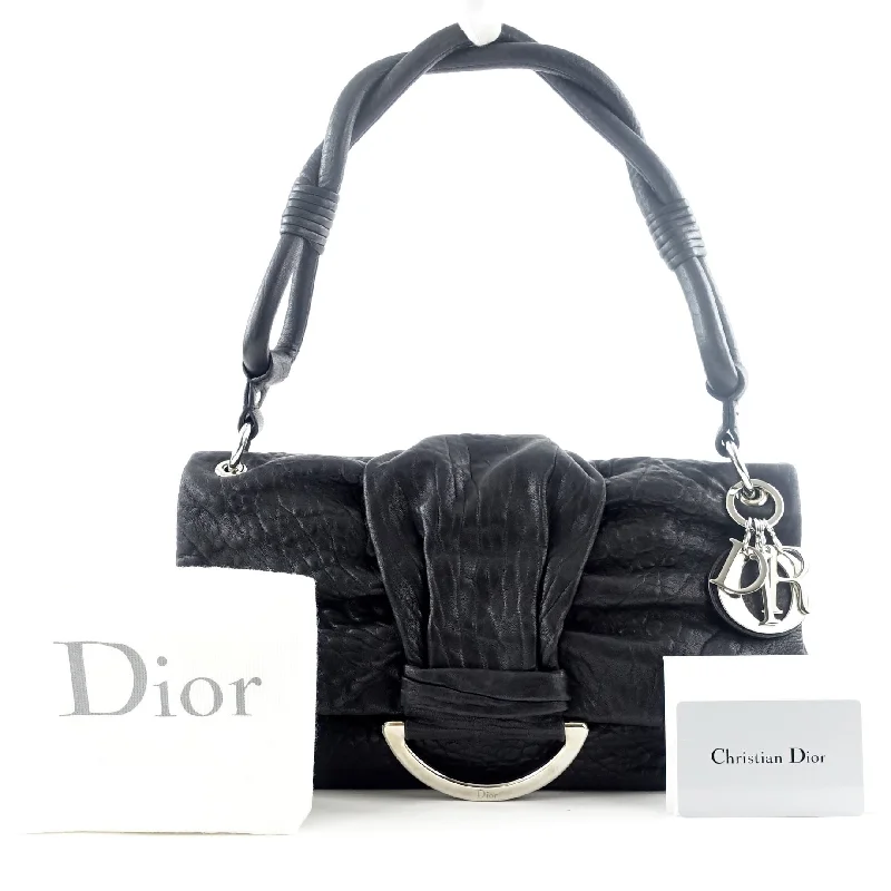 Christian Dior bags with a quilted pattern and gold - toned hardwareDemi Lune Crinkled Leather Bag