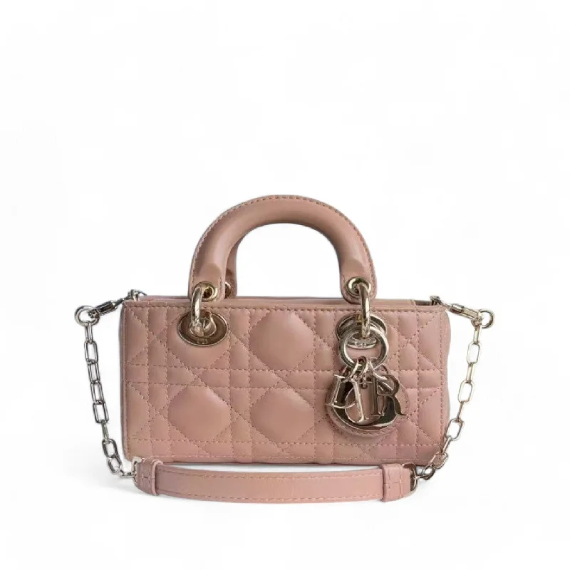 Fashion - forward Christian Dior tote bags for the modern womanDior D-joy Micro - Lambskin Cannage Nude Pink Gold Hardware